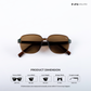 Jaipur Hues - Olive Bark Square Sunglasses - RB2564