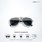 Nivex - Silver Black Aviator Sunglasses - RB2686SB