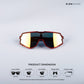 Power Sprint - Lava Kids Polarized Wrap Around Sunglasses - RBK2538