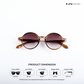 Pondy Palette - Cocoa Dusk Round Sunglasses - RB2551
