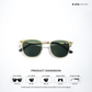 Rivet - Green Gold Rounded Square Sunglasses - RB2682GG