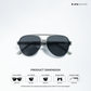 Rann Ray - Storm Grey Aviator Sunglasses - RB2714