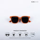Young Monarch - Amber Crown Kids Polarized Square Sunglasses - RBK2505