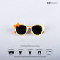 Fairy Bow - Citrus Burst Kids Polarized Round Sunglasses - RBK2526