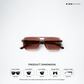 Amritsar Aura - Rust Ray Geometric Aviator Sunglasses - RB2589