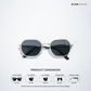 Syro - Silver Black Squoval Sunglasses - RB2679SB