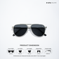 Bron - Silver Black Aviator Sunglasses - RB2687SB