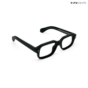 Angular Aura - Black Blue Cut Rectangle Sunglasses - RB2451