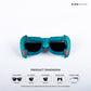 Shade Hacker - Pixel Flame Kids Polarized Angular Shield Sunglasses - RBK2531