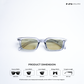 Sol - Stone Moss Rectangle Sunglasses - RB2463