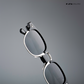 Lucknow Lush - Shadow Silver Polarized Clubmaster Half Rim Sunglasses - RB2658