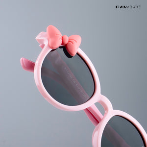 Fairy Bow - Blush Glow Kids Polarized Round Sunglasses - RBK2524