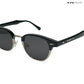 Lucknow Lush - Shadow Silver Polarized Clubmaster Half Rim Sunglasses - RB2658