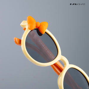 Fairy Bow - Citrus Burst Kids Polarized Round Sunglasses - RBK2526