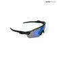 Swift - Black Blue Polarized Wrap Around Sunglasses - RB2512