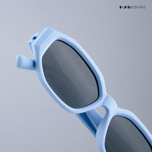 Candy Dash - Aqua Pop Kids Polarized Irregular Rectangle Sunglasses - RBK2523