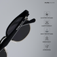 Lucknow Lush - Shadow Silver Polarized Clubmaster Half Rim Sunglasses - RB2658