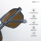 Glare - Denim Walnut Rectangle Sunglasses - RB2325