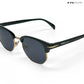 Delhi Daze - Glossy Black Clubmaster Half Rim Sunglasses - RB2556
