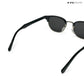 Lucknow Lush - Shadow Silver Polarized Clubmaster Half Rim Sunglasses - RB2658