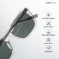 Manali Mist - Crystal Ash Square Sunglasses - RB2593