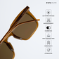 Quadra - Brown Polarized Square Sunglasses - RB2428