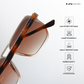 Amritsar Aura - Rust Ray Geometric Aviator Sunglasses - RB2589