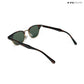 Lucknow Lush - Deep Glade Polarized Clubmaster Half Rim Sunglasses - RB2660