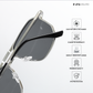Kayro - Silver Black Square Aviator Sunglasses - RB2676SB