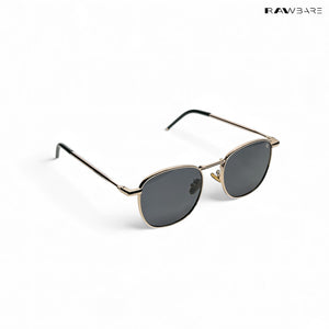 Metal Glint - Black Gold Square Sunglasses - RB2433