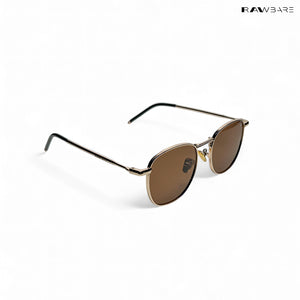Metal Glint - Brown Gold Square Sunglasses - RB2434