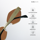 Astral Edge - Brown Gold Hexagon Sunglasses - RB2630