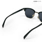Delhi Daze - Glossy Black Clubmaster Half Rim Sunglasses - RB2556