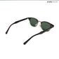 Lucknow Lush - Deep Glade Polarized Clubmaster Half Rim Sunglasses - RB2660