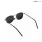 Metal Glint - Silver Black Square Sunglasses - RB2436