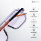 Poly - Ashlight Blue Cut Square Sunglasses - RB2656