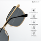 Cinq - Black Gold Square Aviator Sunglasses - RB2681BG