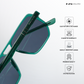 Amritsar Aura - Moss Mist Geometric Aviator Sunglasses - RB2588