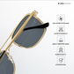 Oxxo - Black Gold Square Aviator Sunglasses - RB2684BG