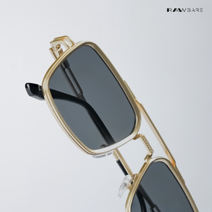 Ironline - Black Gold Squared Aviator Sunglasses - RB2678BG