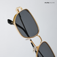 Cinq - Black Gold Square Aviator Sunglasses - RB2681BG