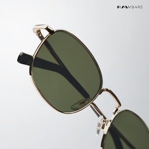 Metal Glint 2.0 - Green Gold Square Sunglasses - RB2631