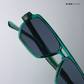 Amritsar Aura - Moss Mist Geometric Aviator Sunglasses - RB2588