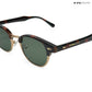 Lucknow Lush - Deep Glade Polarized Clubmaster Half Rim Sunglasses - RB2660