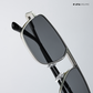 Tyro - Silver Black Flat-Top Square Aviator Sunglasses - RB2685SB