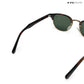 Lucknow Lush - Deep Glade Polarized Clubmaster Half Rim Sunglasses - RB2660
