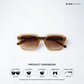 Manali Mist - Brown Sugar Square Sunglasses - RB2591