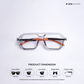 Poly - Ashlight Blue Cut Square Sunglasses - RB2656