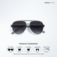 Rann Ray - Ash Blackline Aviator Sunglasses - RB2713