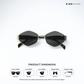 Astral Edge - Silver Black Hexagon Sunglasses - RB2628